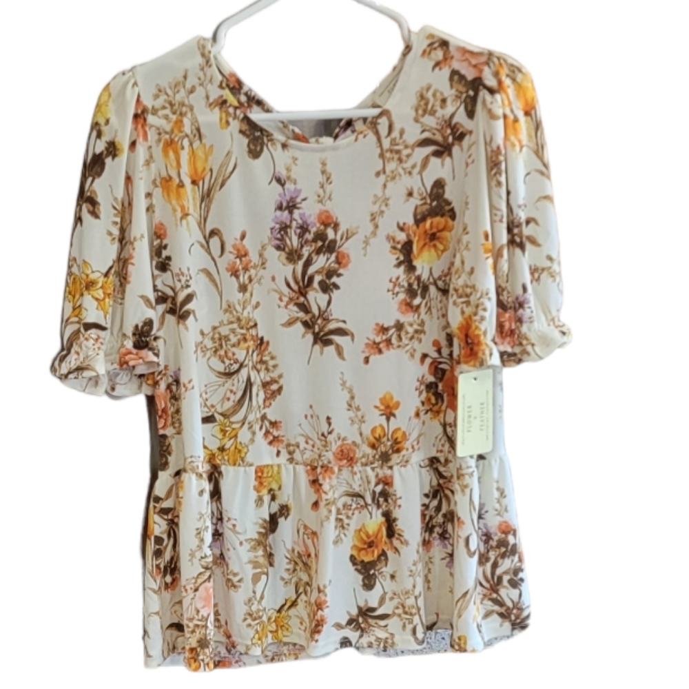 FLOWER & FEATHER Floral blouse